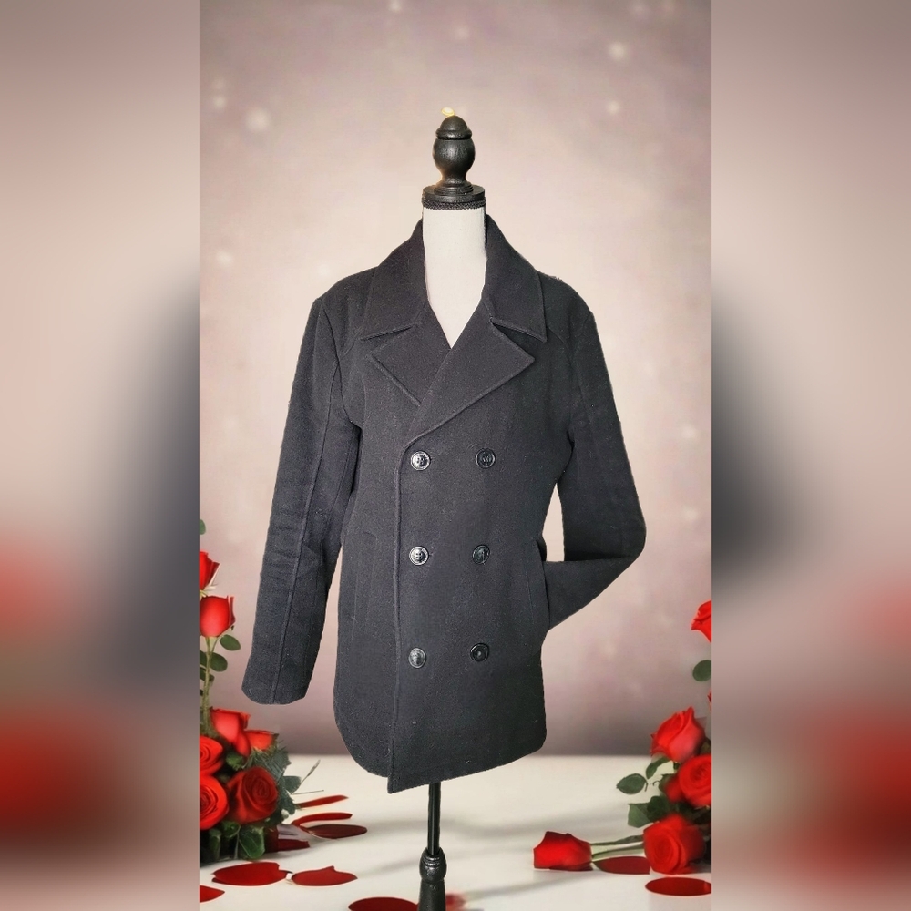 Keneth Cole Reaction Wool Blend Stunning Coat Sweater Sz S
